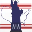 balon foliowy usa statua wolnosci bialy 18 rnd