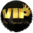 balon foliowy vip very important party czarno zloty santex 18 rnd