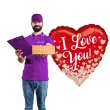 balon foliowy walentynki serce i love you czerwony amscan 18 hrt