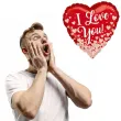balon foliowy walentynki serce i love you czerwony amscan 18 hrt