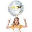 balon foliowy welcome baby boy szary folat 18 rnd
