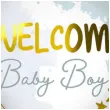 balon foliowy welcome baby boy szary folat 18 rnd
