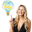 balon foliowy welcome baby latajacy balon niebieski qualatex 42 shp
