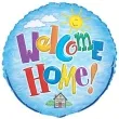 balon foliowy welcome home niebieski unique 18 rnd