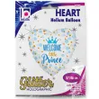 balon foliowy welcome little prince serce w kropki niebieski grabo 18 hrt