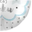 balon foliowy witaj synku bialo niebieski premioloon 17 rnd