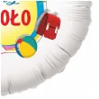 balon foliowy witaj szkolo dzieci bialy 18 rnd