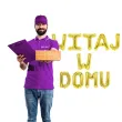 balon foliowy witaj w domu napis zloty partypal 16 10 szt ltr