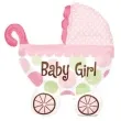 balon foliowy wozek baby girl rozowy amscan 14 shp