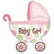 balon foliowy wozek baby girl rozowy amscan 31 shp