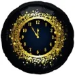 balon foliowy zegar happy new year czarno zloty folat 18 rnd