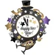 balon foliowy zegar noworoczny amscan 34 shp