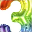 balon foliowy zelek cyfra 3 teczowy partypal 40 dgt