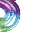 balon foliowy zelek cyfra 8 teczowy partypal 40 dgt