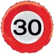 balon foliowy znak drogowy 30 czerwony top ten 18 rnd