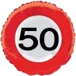balon foliowy znak drogowy 50 czerwony top ten 18 rnd