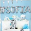 balon foliowy znak hash 14 partydeco srebrny