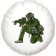 balon foliowy zolnierz z poligonu bialy 18 rnd