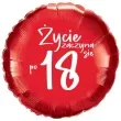 balon foliowy zycie zaczyna sie po 18 czerwony 18 rnd