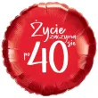 balon foliowy zycie zaczyna sie po 40 czerwony 18 rnd