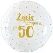 balon foliowy zycie zaczyna sie po 50 bialy 18 rnd