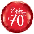 balon foliowy zycie zaczyna sie po 70 czerwony 18 rnd