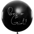 balon gender reval boy or girl chlopiec czarny partydeco 100 cm