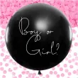 balon gender reveal boy or girl dziewczynka czarny partydeco 100 cm