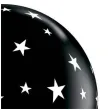 balon gwiazdki round czarny qualatex 36 2 szt