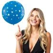 balon gwiazdki round niebieski qualatex 36 2 szt