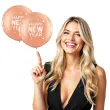 balon happy new year rozowe zloto qualatex 30 2 szt