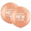 balon happy new year rozowe zloto qualatex 30 2 szt