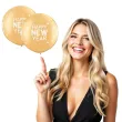 balon happy new year zloty qualatex 30 2 szt