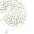 balon kropki zlote transparentne partydeco 30cm 6szt