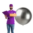 balon kula chromowana srebrny 31 orb