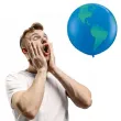 balon kula ziemska niebieski qualatex 36