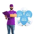 balon let it snow blekitny mix qualatex 11 6 szt