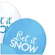balon let it snow blekitny mix qualatex 11 6 szt