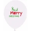 balon merry christmas wesolych swiat z rogami pastel mix godan 12 5 szt
