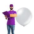 balon metalic srebrny belbal 24