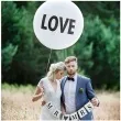 balon olbrzym love bialy partydeco 100 cm