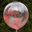 balon piankowe kuleczki czerwone transparentny dekoracjepolska 12 5 szt