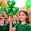 balon w ksztalcie koniczynki na dzien patryka zielona i trzylistna