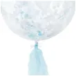 balon z konfetti fredzle niebieski transparentny arpex 18 orb