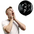 balon znaki zapytania czarne qualatex 36 cali 2 szt