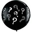balon znaki zapytania czarne qualatex 36 cali 2 szt