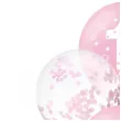 balony 1 birthday urodziny bialo rozowe partypal 12 6 szt