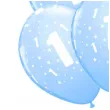 balony 1 urodziny niebieskie jasne qualatex 11 6 szt