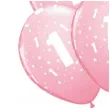 balony 1 urodziny rozowy jasny qualatex 11 6 szt