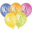 balony 10 my 10th birthday mix 12 strong 6 szt